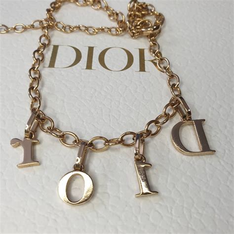 dior dange letter necklace|Dior necklace letters and names.